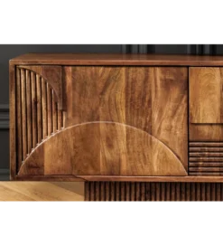 Stolik pod TV ART DECO 200 cm drewno mango brązowy
