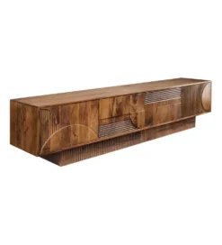Stolik pod TV ART DECO 200 cm drewno mango brązowy