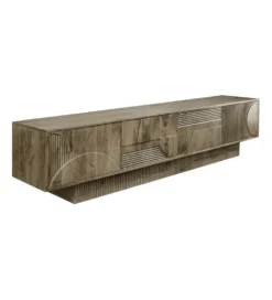 Stolik pod TV ART DECO 200 cm drewno mango szary