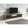 Stolik pod TV ASTON 200 cm czarny z dodatkiem koloru dąb Taurus