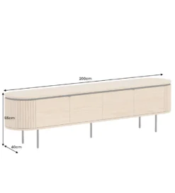 Stolik pod TV ATELIER 200 cm kolor naturalnego dębu