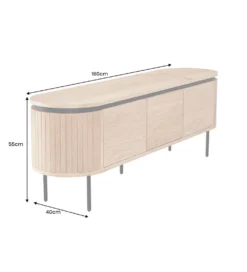 Stolik pod TV ATELIER 160 cm kolor naturalnego dębu