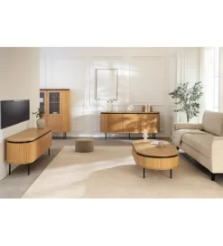 Stolik pod TV ATELIER 160 cm kolor naturalnego dębu