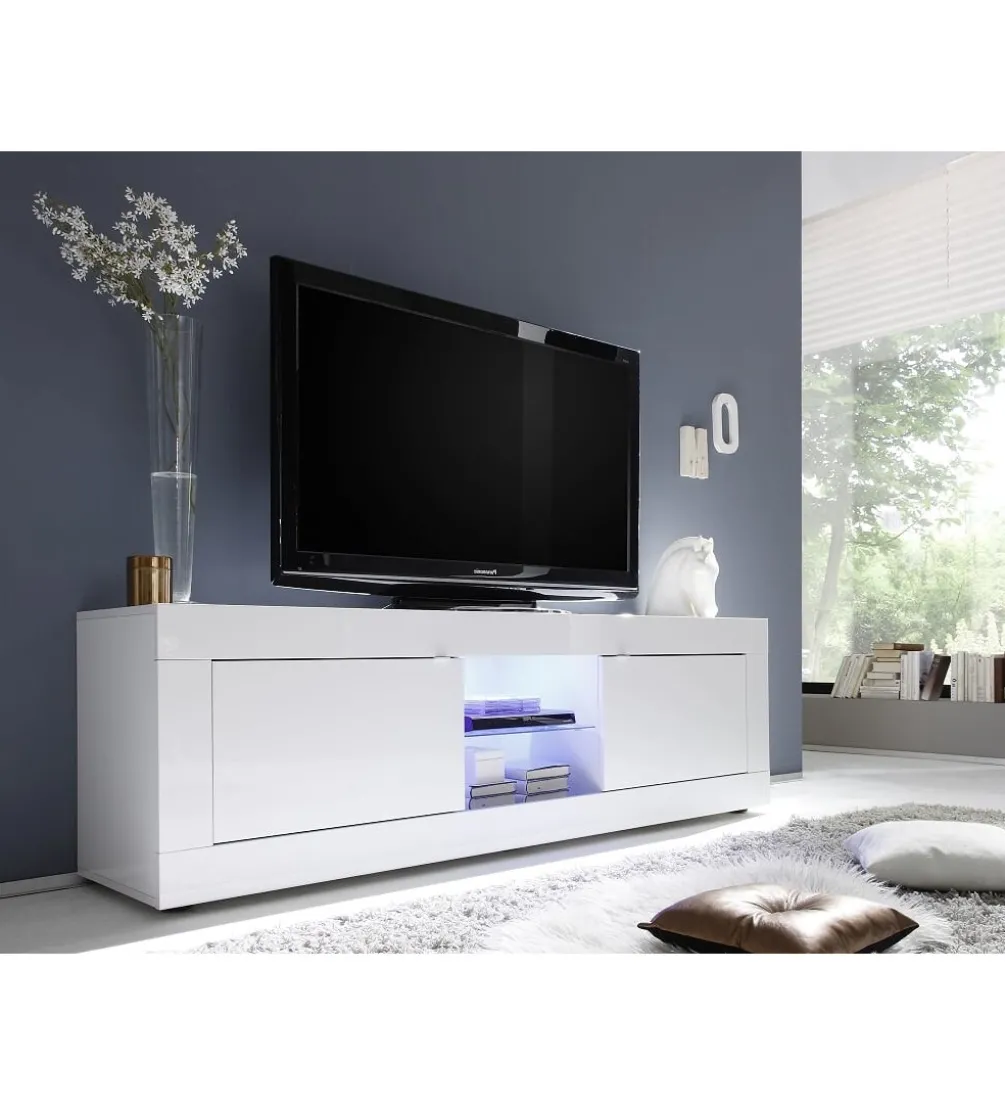 Stolik pod TV BASIC 180 cm biały