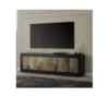 Stolik pod TV BASIC 210 cm czarna z dodatkiem koloru klon Pero