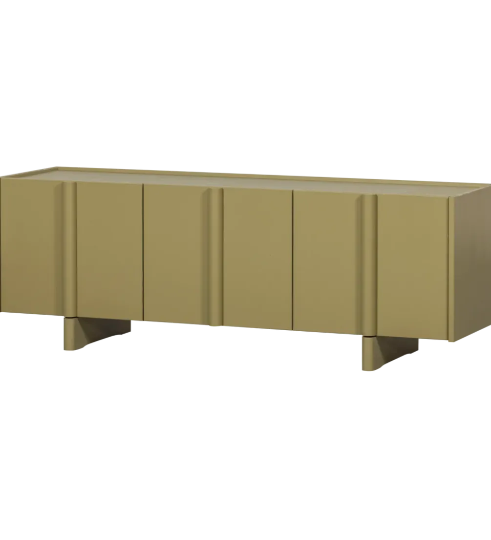 Stolik pod TV BASU 152 cm drewno sosny moss