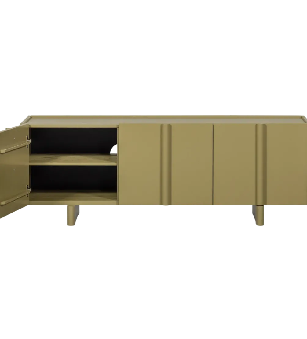 Stolik pod TV BASU 152 cm drewno sosny moss