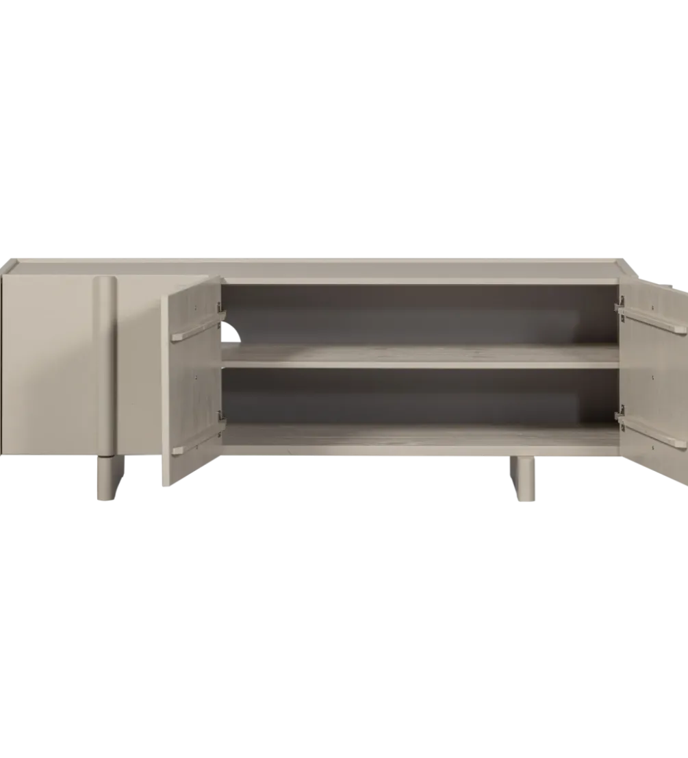 Stolik pod TV BASU 152 cm drewno sosny dust