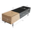 Stolik pod TV BONNA 150 cm czarna z optyką dębu