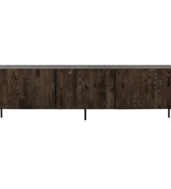 Stolik pod TV BONO 180 cm drewno jesion ciemny brązowy
