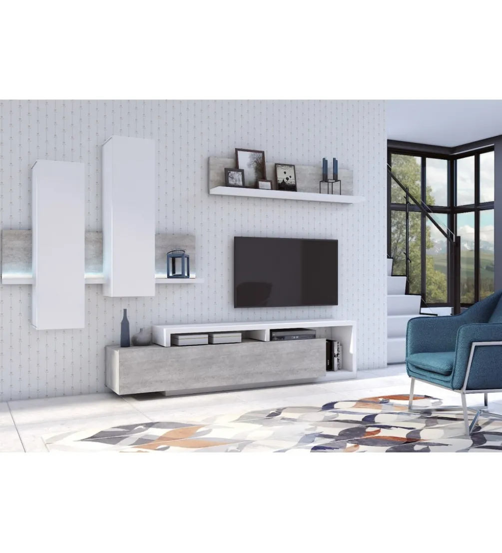 Stolik pod TV BOTA 219 cm w optyce betonu