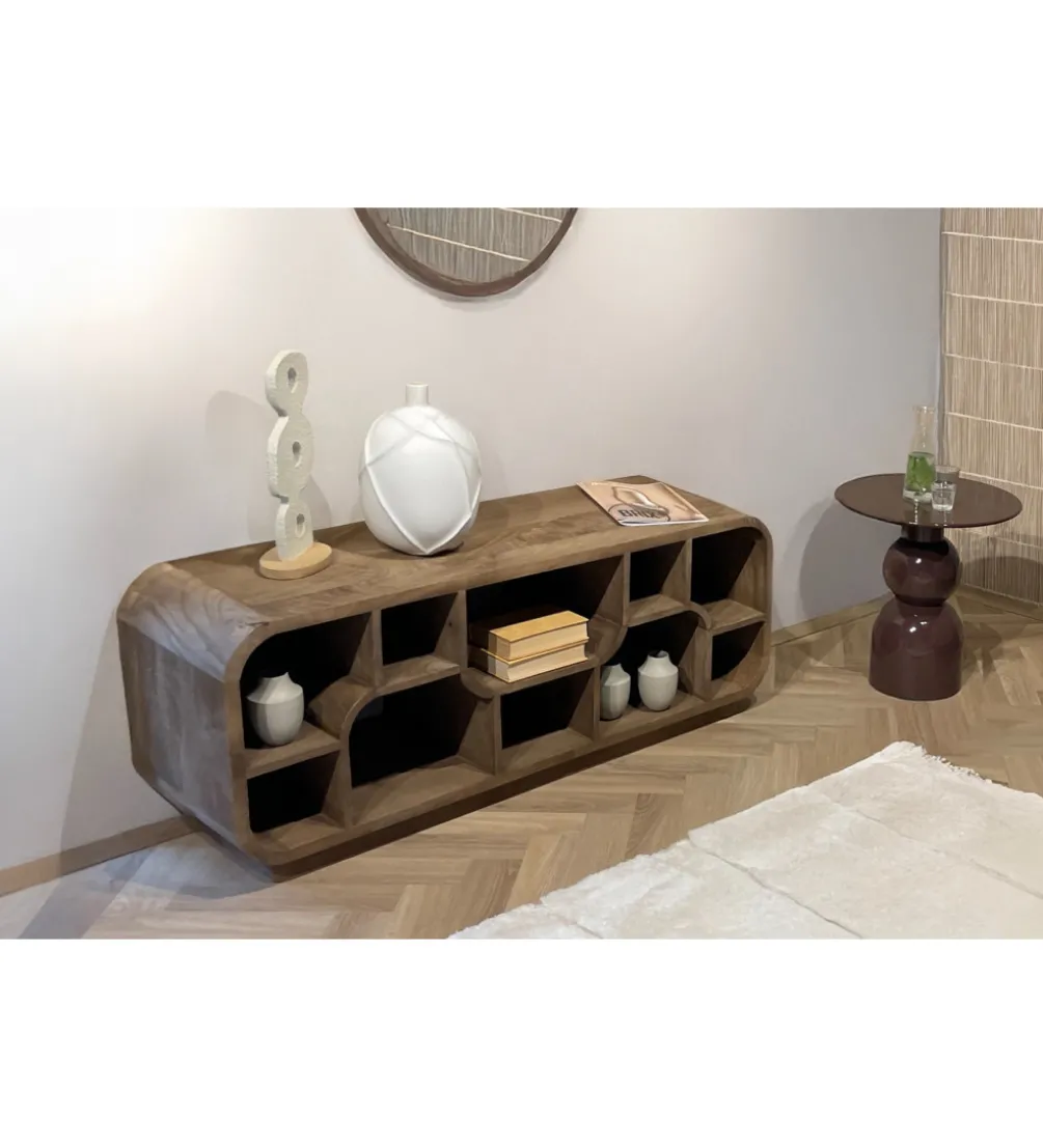 Stolik pod TV BRIX MORGAN 130 cm drewno mango naturalna