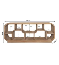 Stolik pod TV BRIX MORGAN 130 cm drewno mango naturalna