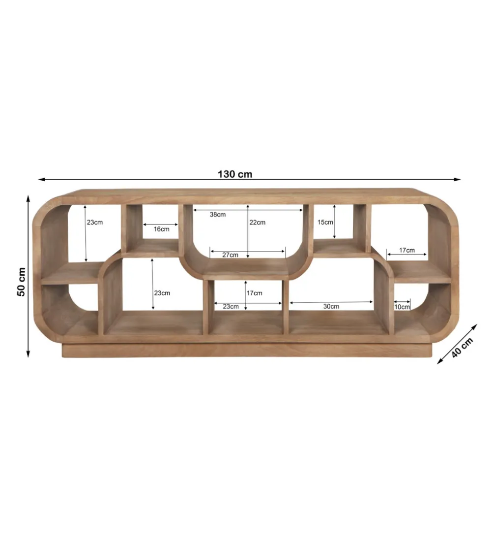 Stolik pod TV BRIX MORGAN 130 cm drewno mango naturalna