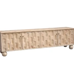 Stolik pod TV BUNOQ 170 cm drewno mango