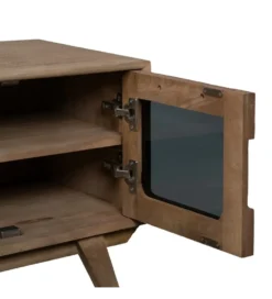 Stolik pod TV BURNIE drewno mango