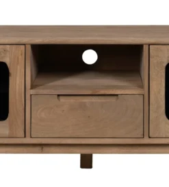 Stolik pod TV BURNIE drewno mango