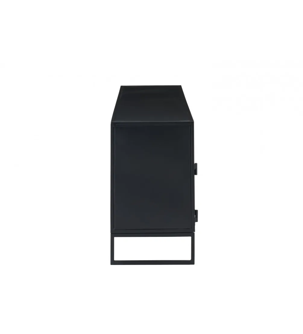 Stolik pod TV CANE PANE 122 cm czarno naturalna