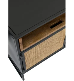 Stolik pod TV CANE PANE 122 cm czarno naturalna