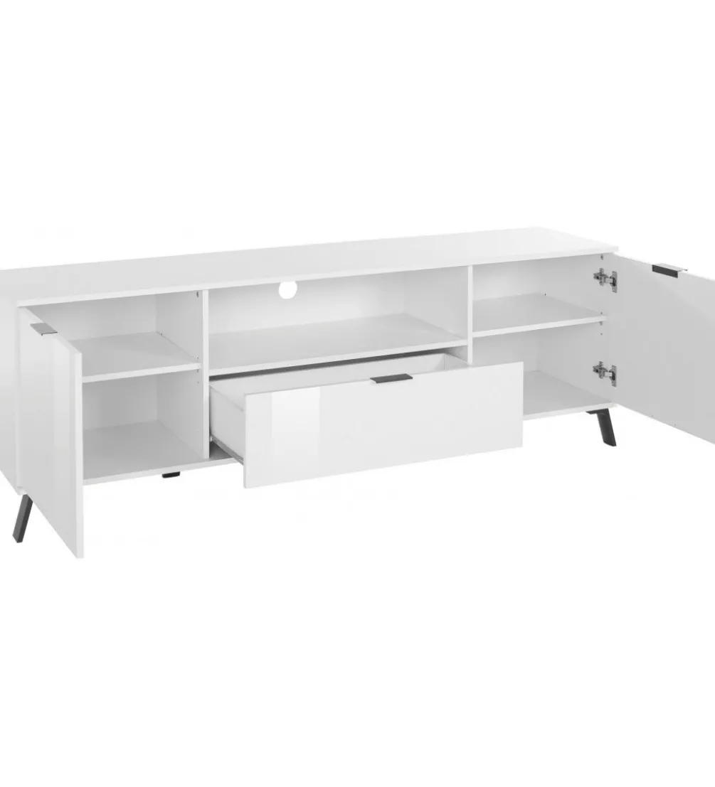 Stolik pod TV CASABLANCA 180 cm biały Z Dodatkiem Klon Pero