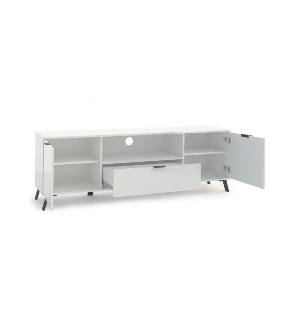 Stolik pod TV CASABLANCA 180 cm biały Z Dodatkiem Klon Pero