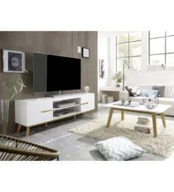 Stolik pod TV CERVO biały