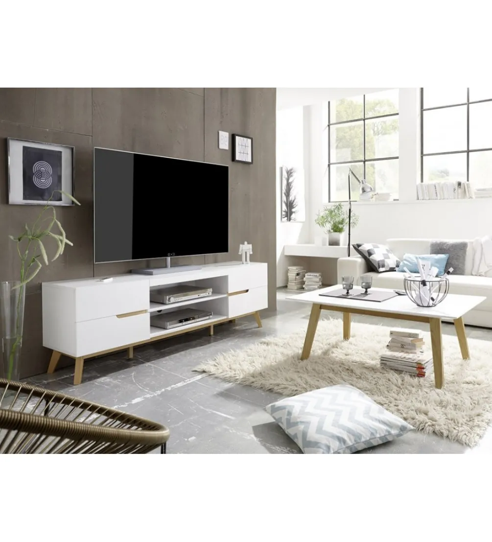 Stolik pod TV CERVO biały