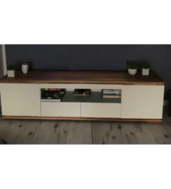 Stolik pod TV CHIARO 200 cm biało kremowa