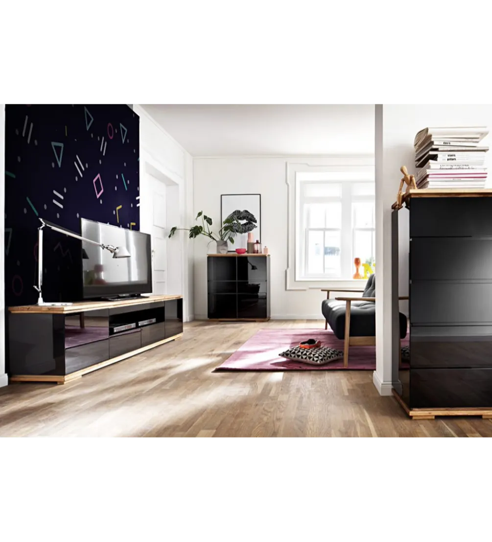 Stolik pod TV CHIARO 200 Cm Czarny