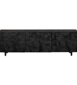 Stolik pod TV COUNTER 160 cm drewno mango czarna