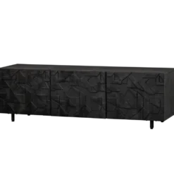 Stolik pod TV COUNTER 160 cm drewno mango czarna
