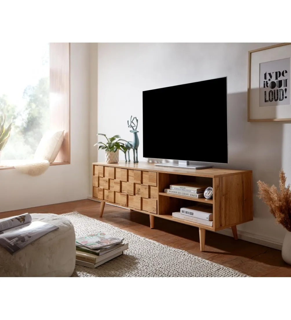 Stolik pod TV CREMONA 160 cm w kolorze dąb