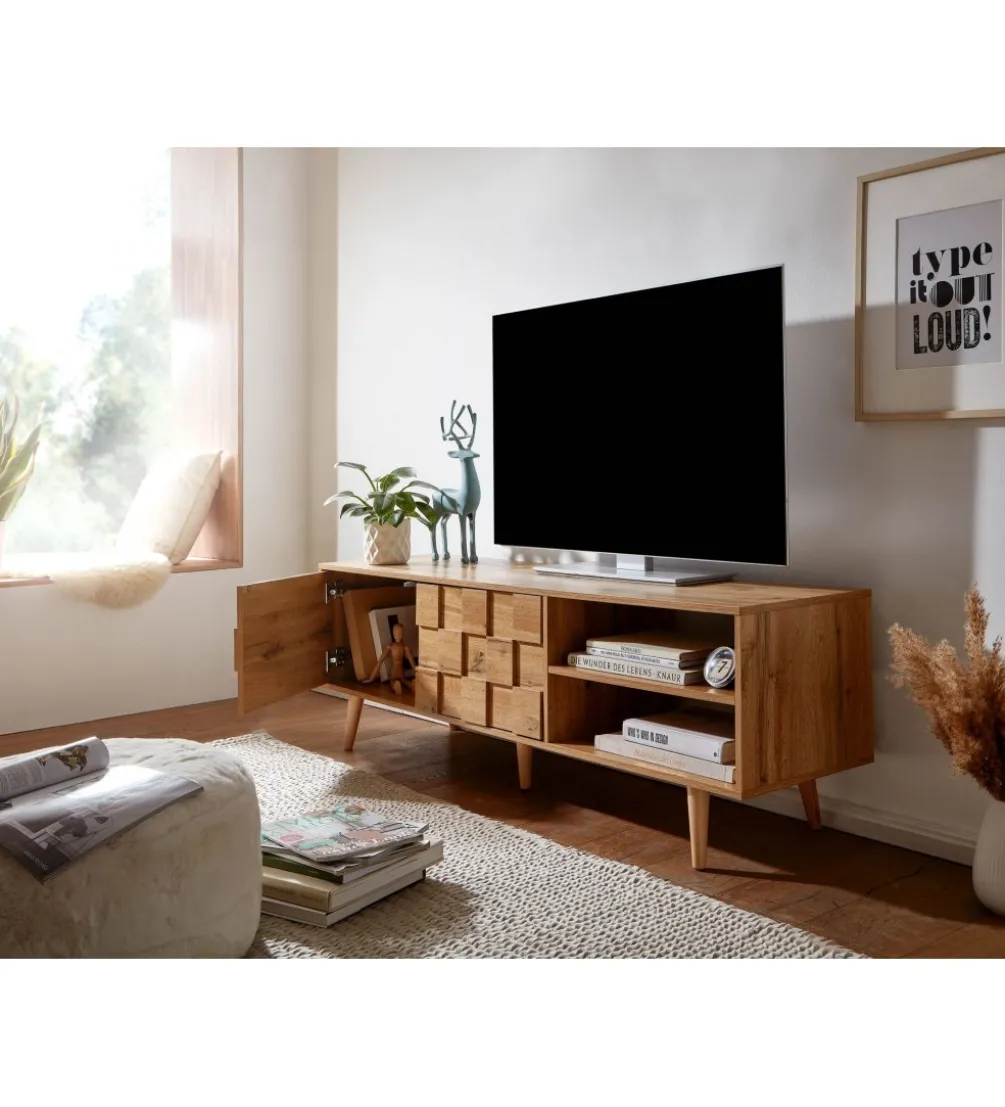 Stolik pod TV CREMONA 160 cm w kolorze dąb