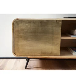 Stolik pod TV CYNTIA 160 cm drewno mango