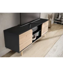 Stolik pod TV CYRUS 150 cm czarny