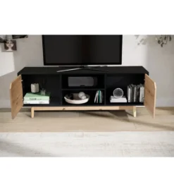 Stolik pod TV CYRUS 150 cm czarny