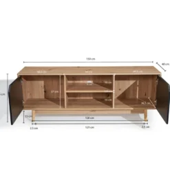 Stolik pod TV CYRUS 150 cm w optyce dębu
