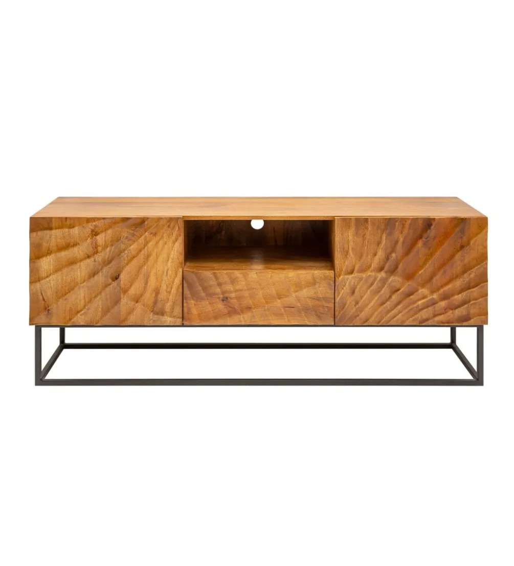 Stolik pod TV DAVIDE Scorpion 160 Cm drewno mango brąz