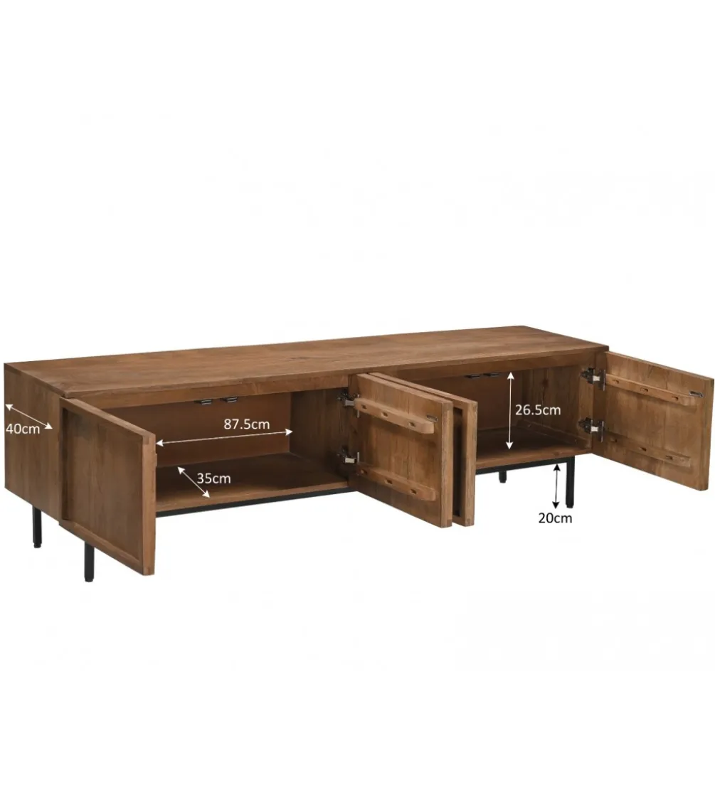 Stolik pod TV ELANI 180 cm drewno mango