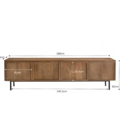 Stolik pod TV ELANI 180 cm drewno mango