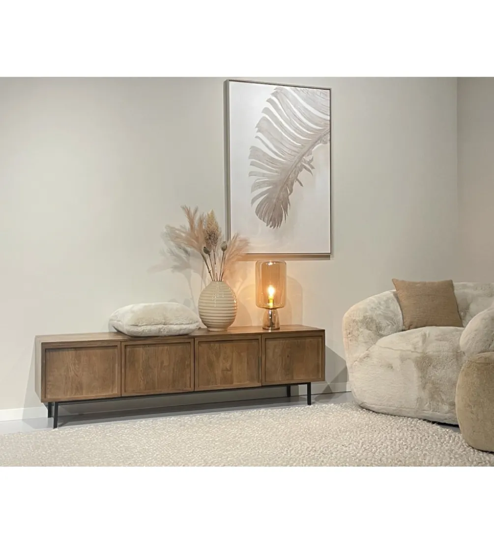 Stolik pod TV ELANI 180 cm drewno mango