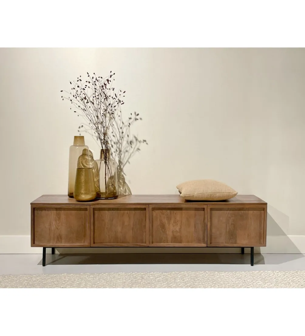 Stolik pod TV ELANI 180 cm drewno mango