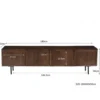 Stolik pod TV ELANI 180 cm drewno mango brąz