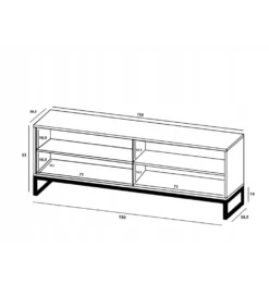 Stolik pod Tv ELPIS 150 cm czarny
