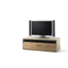 Stolik Pod TV ESPERO 124 Cm Dąb Sękaty Olejowany W Kolorze Bianco