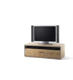 Stolik Pod TV ESPERO 124 Cm Dąb Sękaty Olejowany W Kolorze Bianco