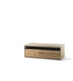 Stolik Pod TV ESPERO 124 Cm Dąb Sękaty Olejowany W Kolorze Bianco