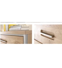 Stolik pod TV ESPERO 124 cm dąb sękaty olejowany w kolorze bianco