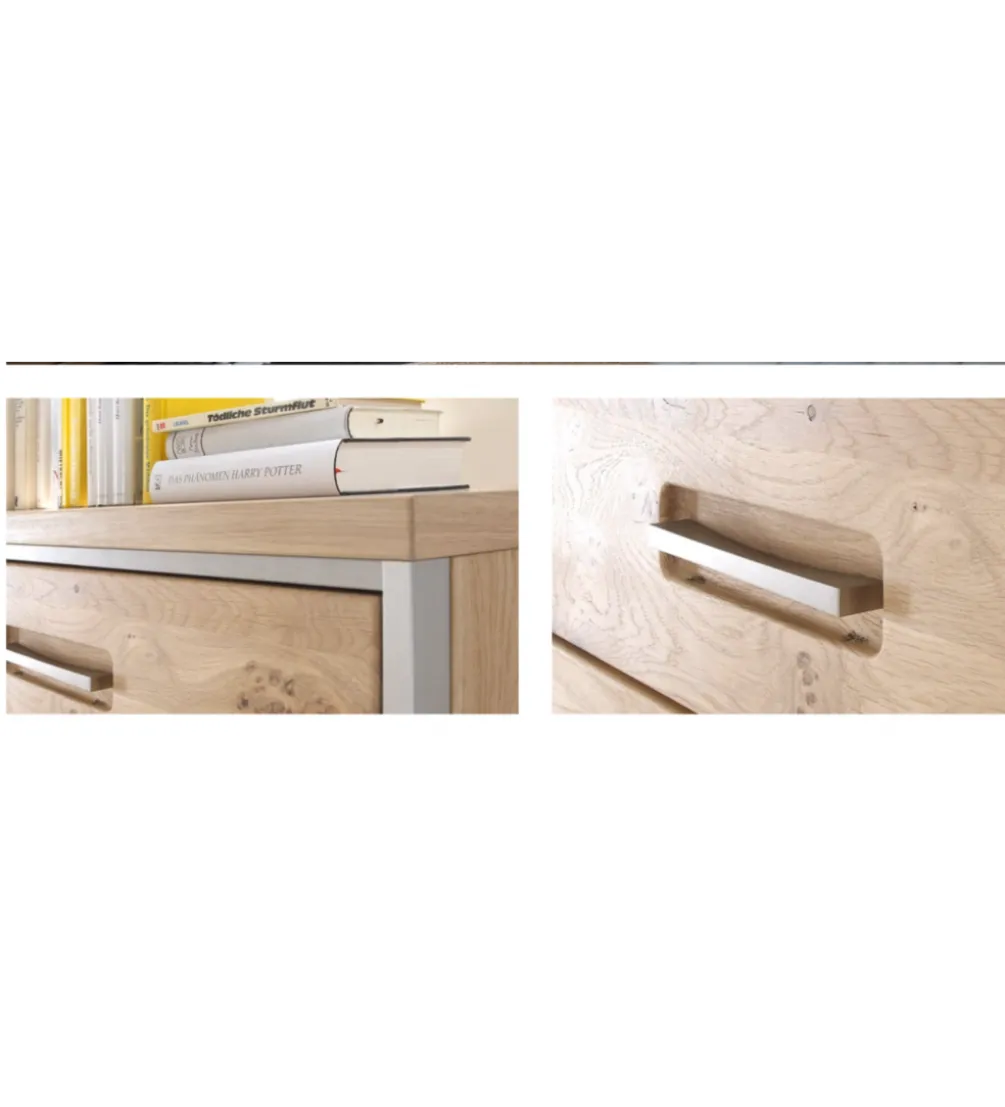 Stolik pod TV ESPERO 124 cm dąb sękaty olejowany w kolorze bianco