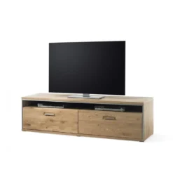 Stolik pod TV ESPERO 184 cm dąb sękaty olejowany w kolorze bianco